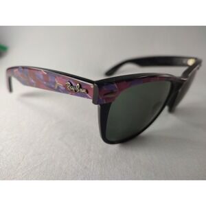 Vintage B&L Ray-Ban Wayfarer II W1091 Mosaic Purple Purple Marble Sunglasses USA
